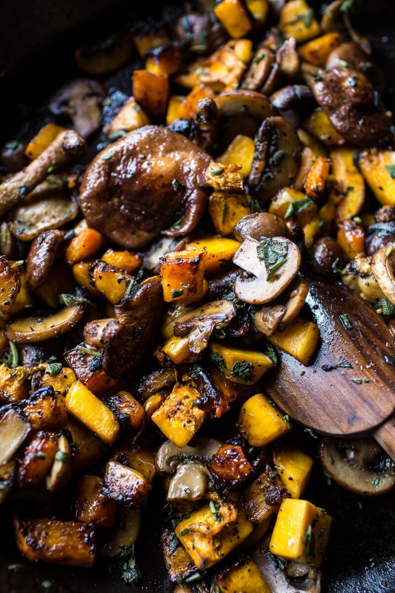 Butternut Squash & Wild Mushroom Stuffing | 15 healthy thanksgiving recipes