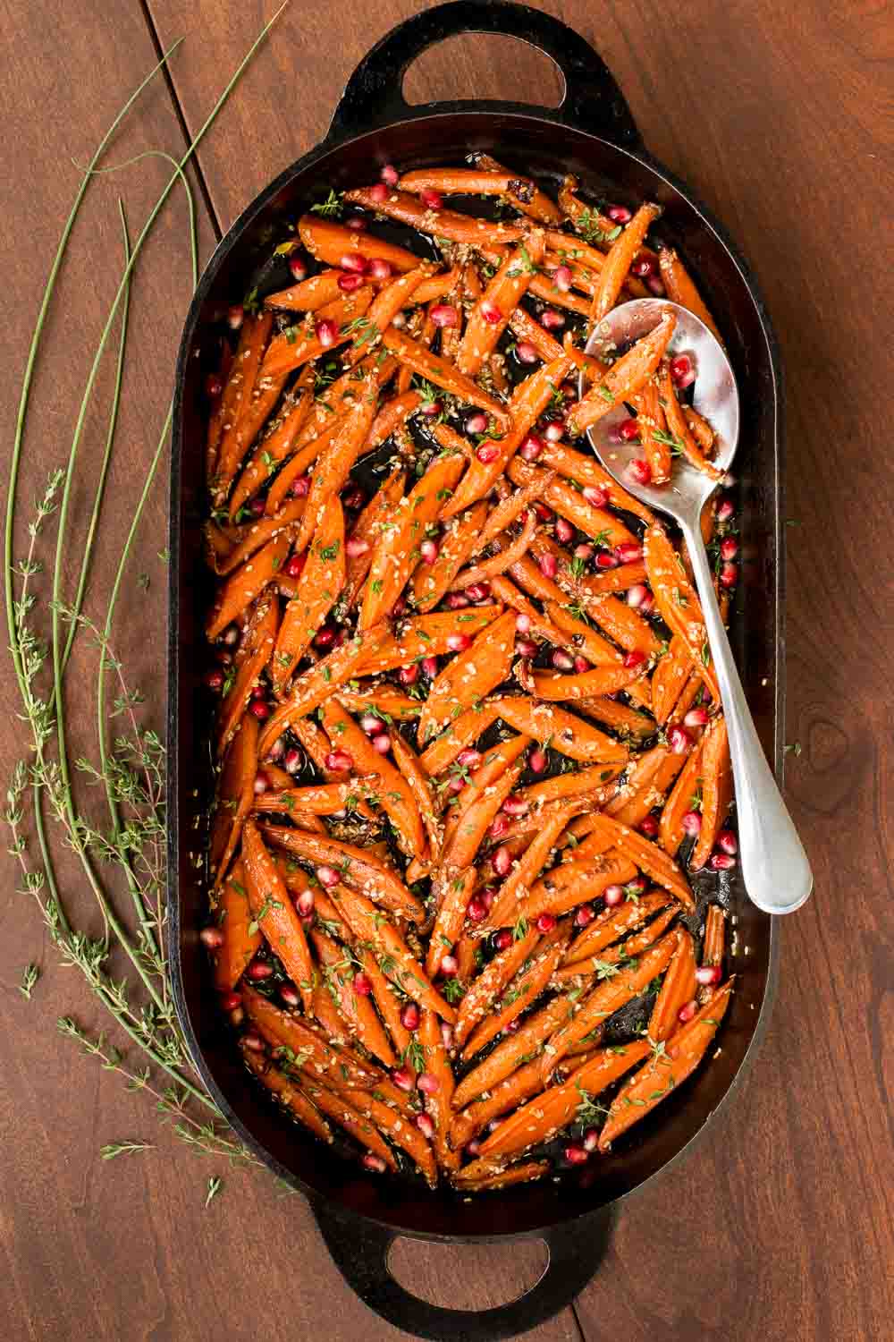Honey Maple Roasted Carrots | 15 healthy thanksgiving recipes