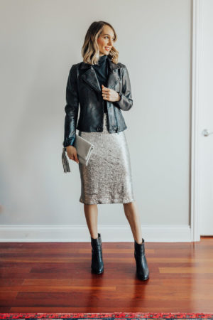 How to Wear a Sequin Skirt for the Holidays