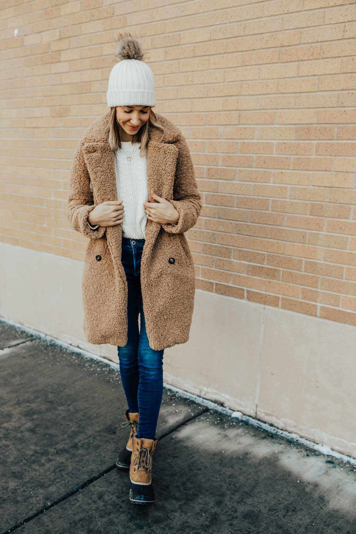 teddy coat outfit