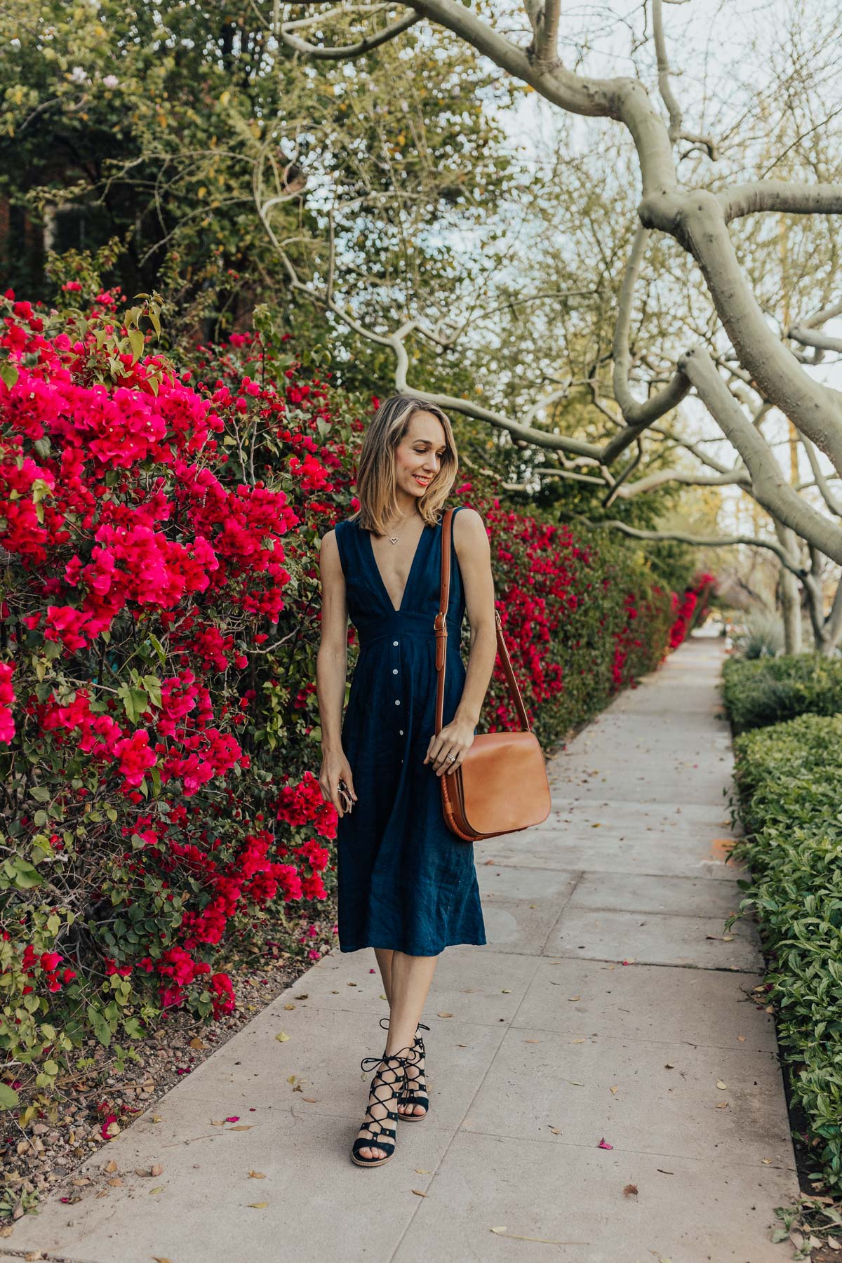 How To Wear A Midi Dress 5 Ways on the blog