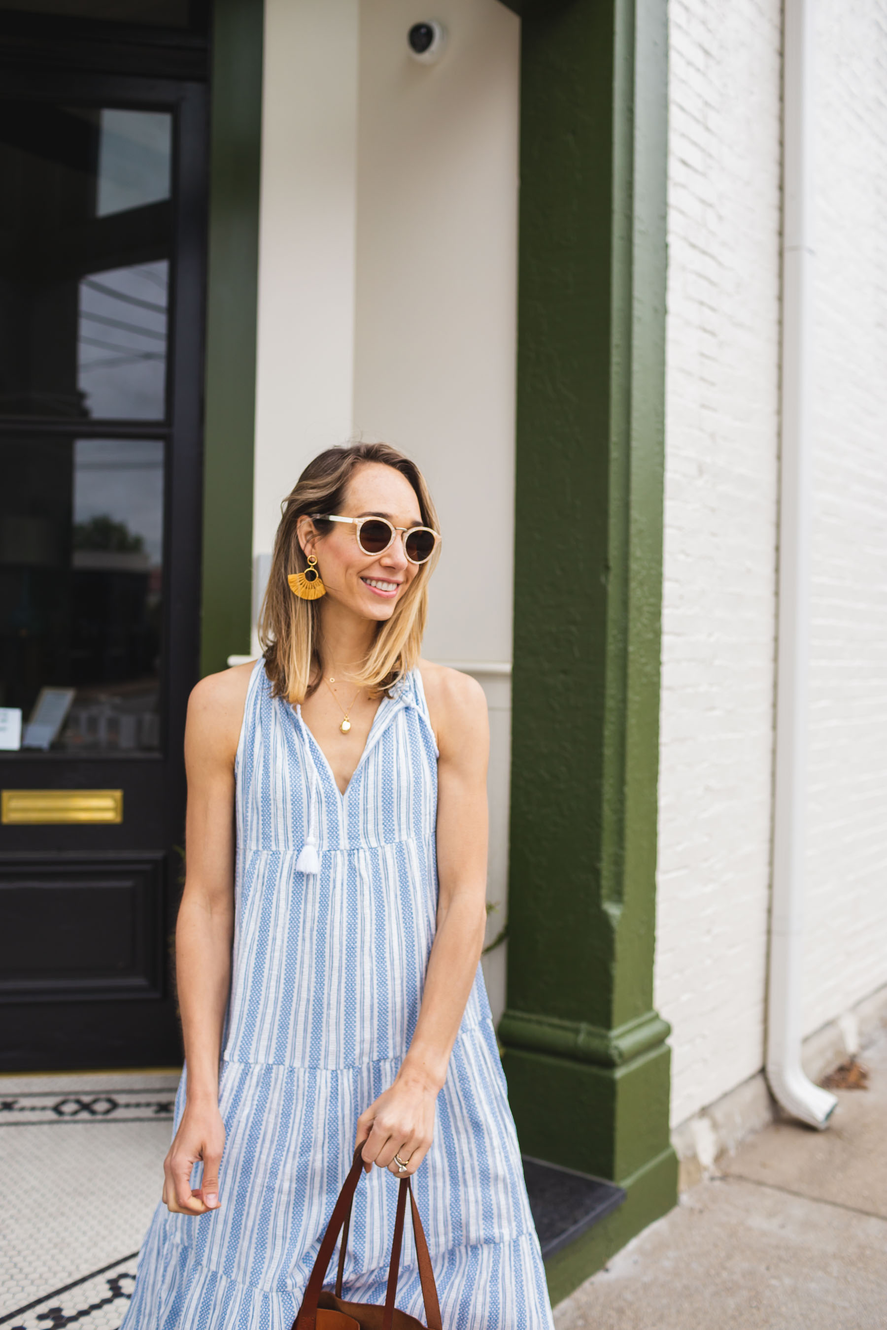 jcrew striped maxi dress
