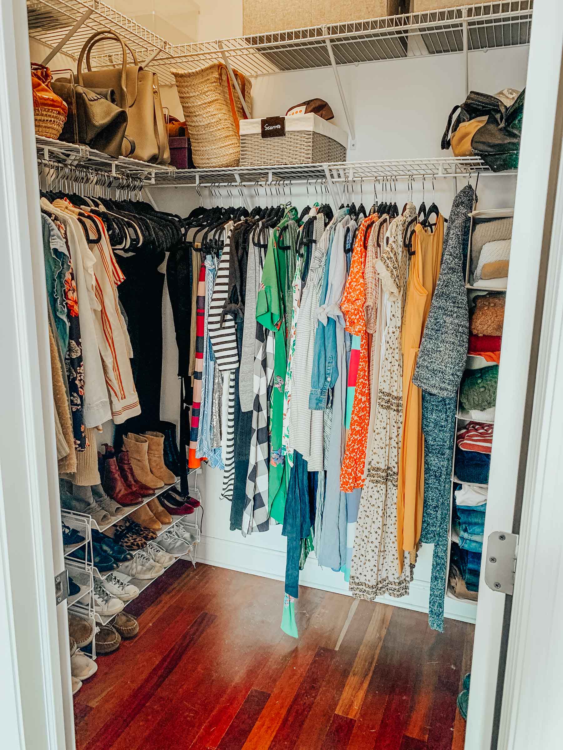 How To Simplify Your Wardrobe - closet after Marie Kondo