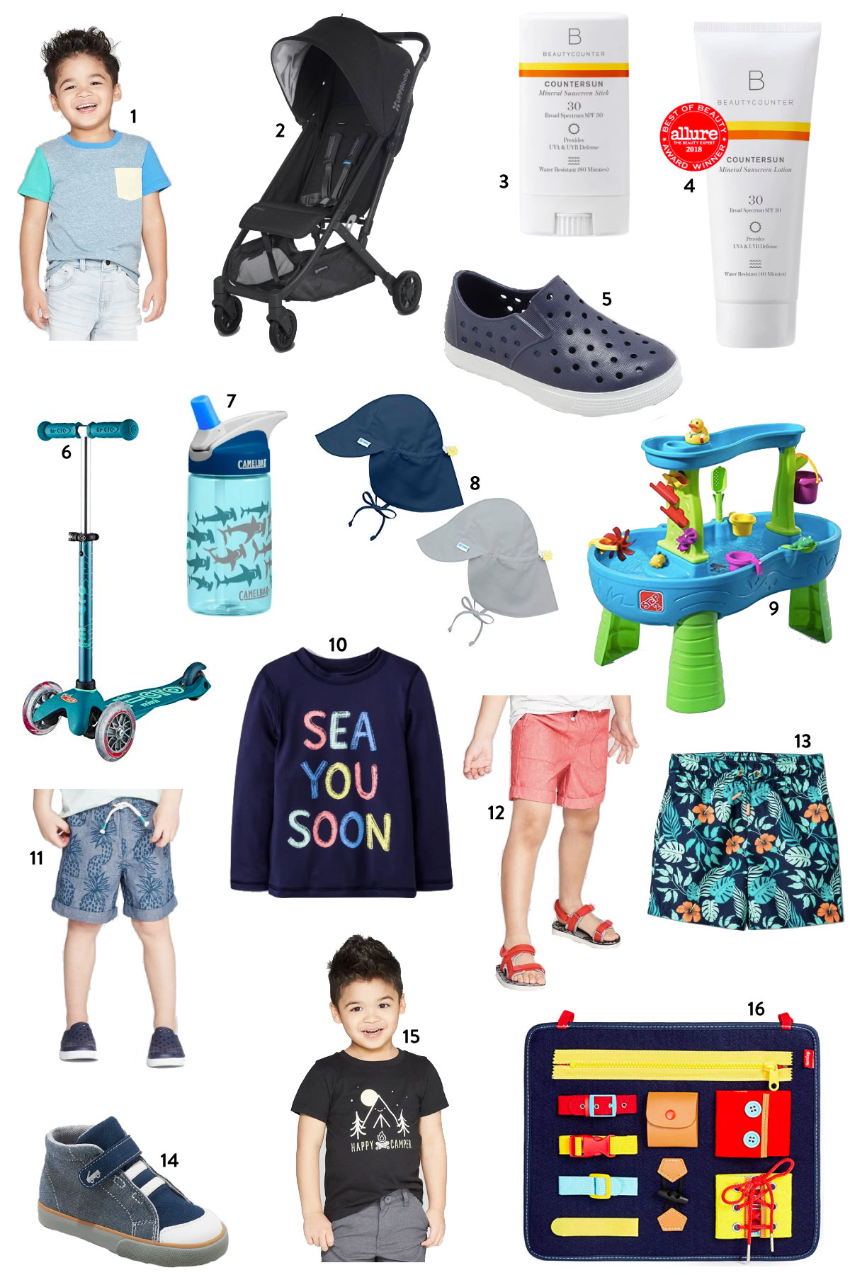 toddler summer essentials for boys