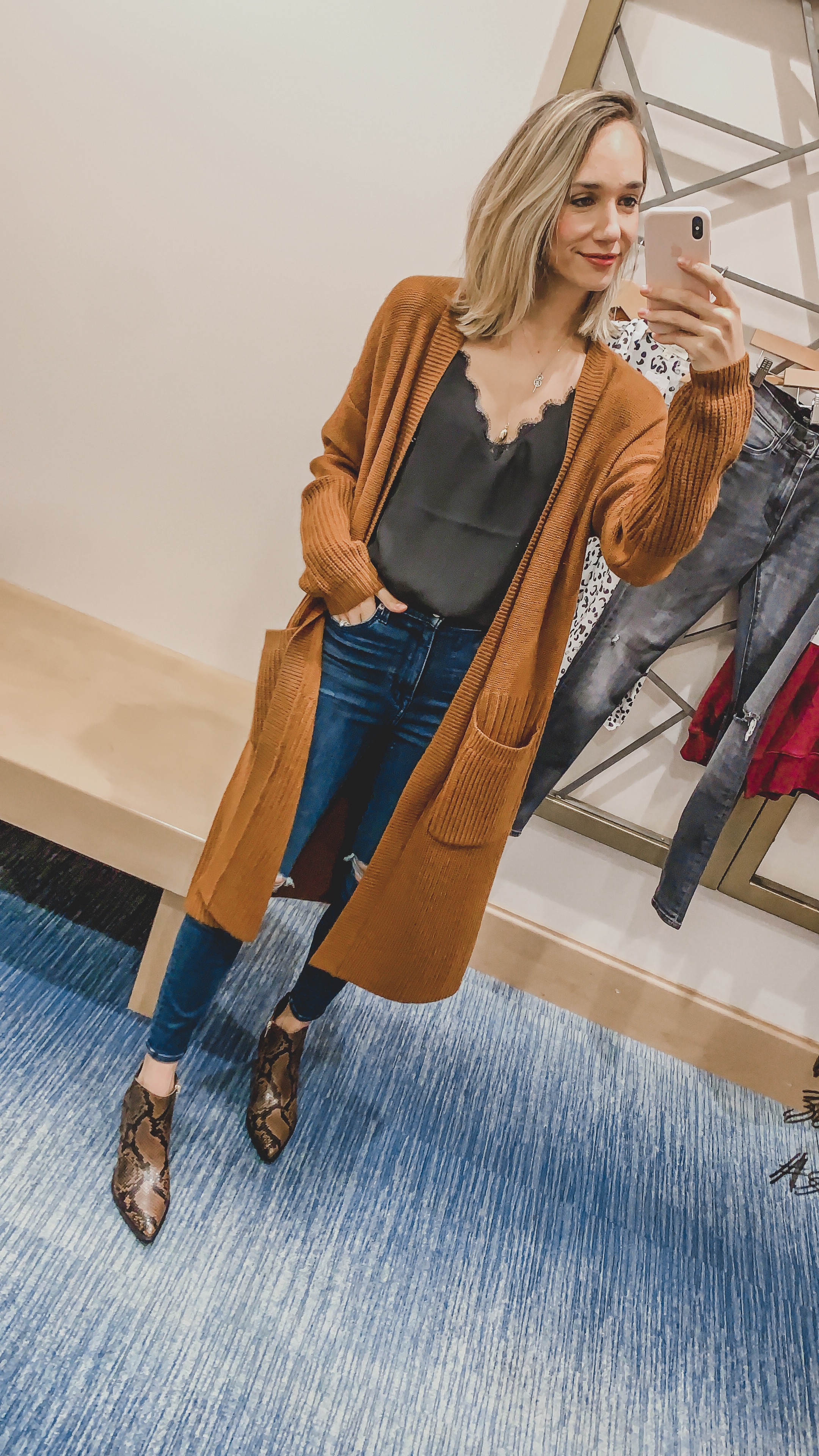 long cardigan outfit