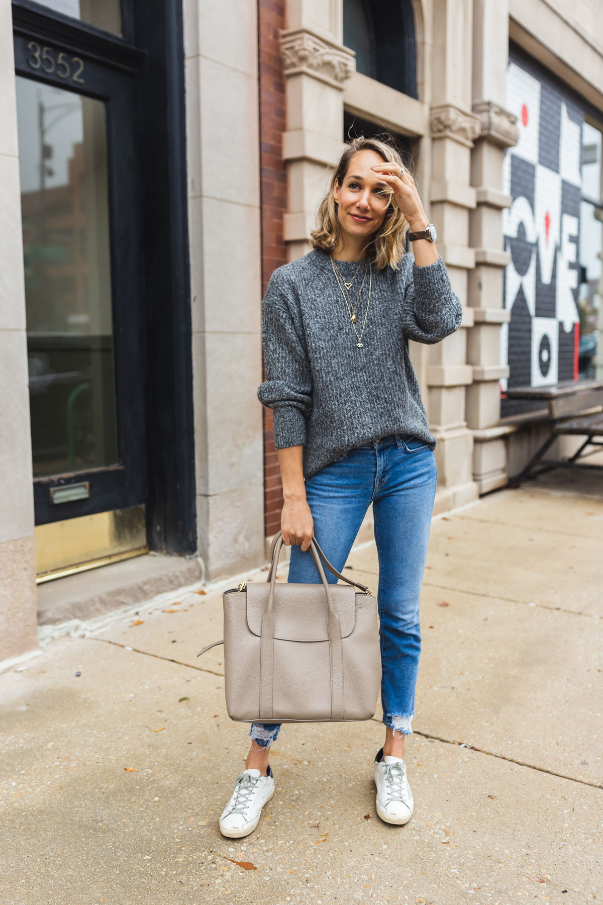 grey sweater for fall
