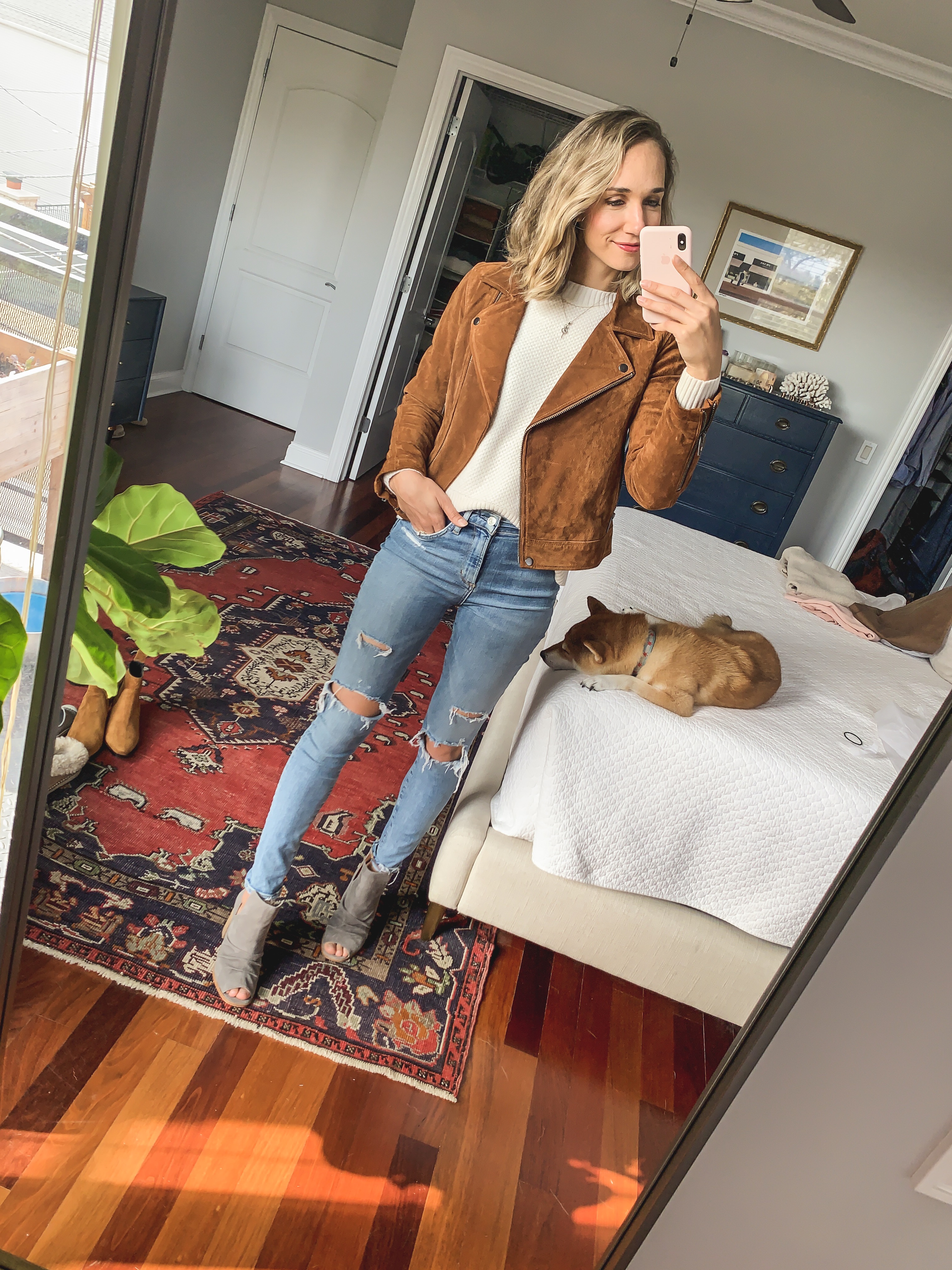 ivory sweater outfit fall