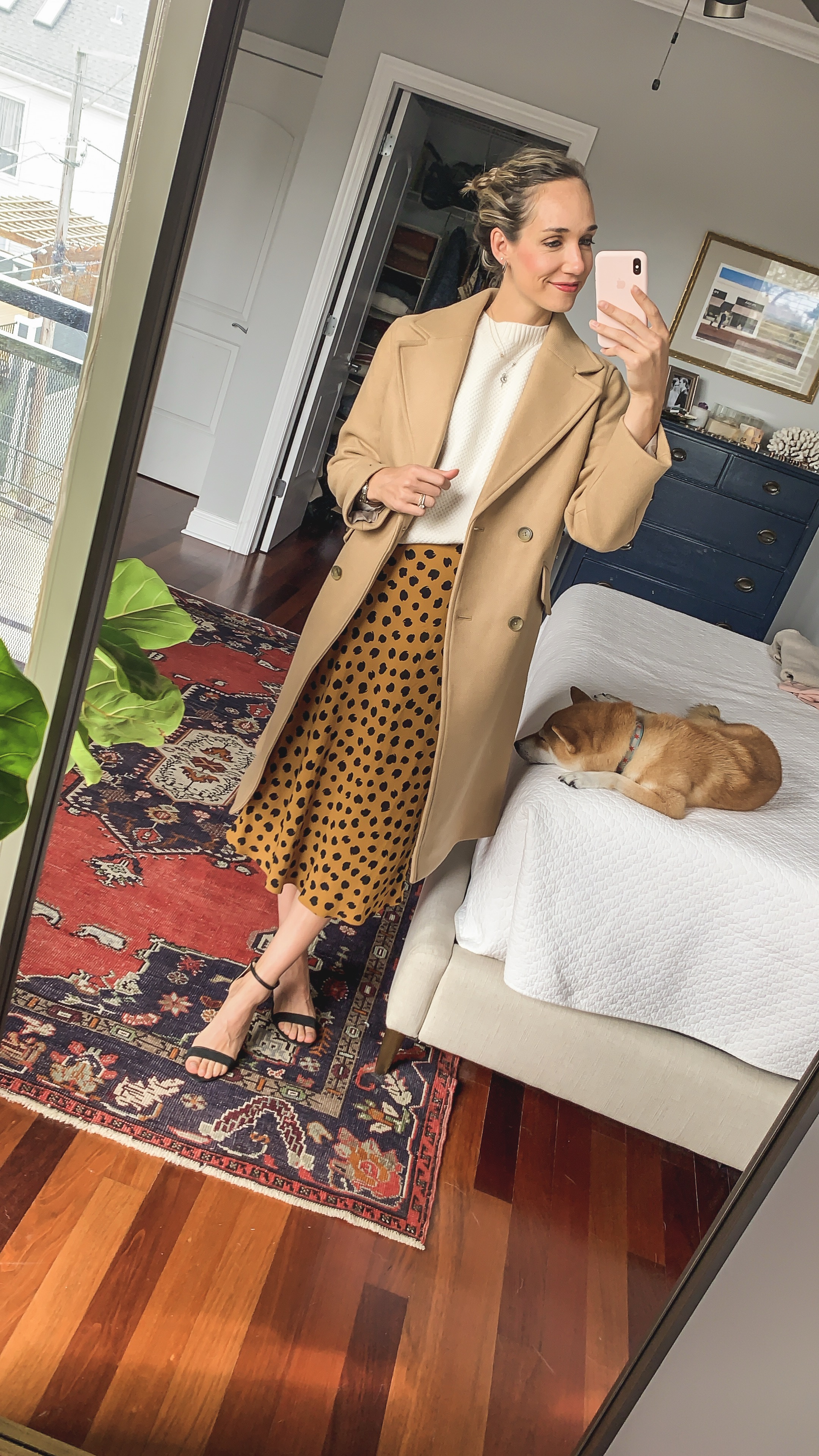 leopard skirt outfit fall