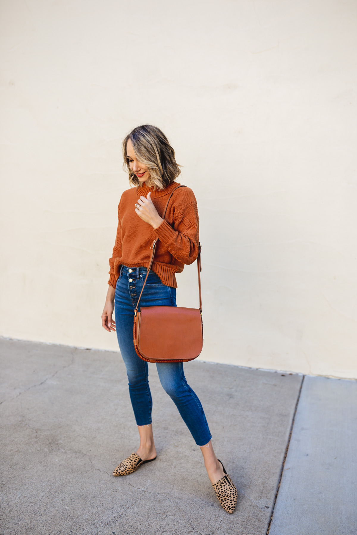 pumpkin colored sweater