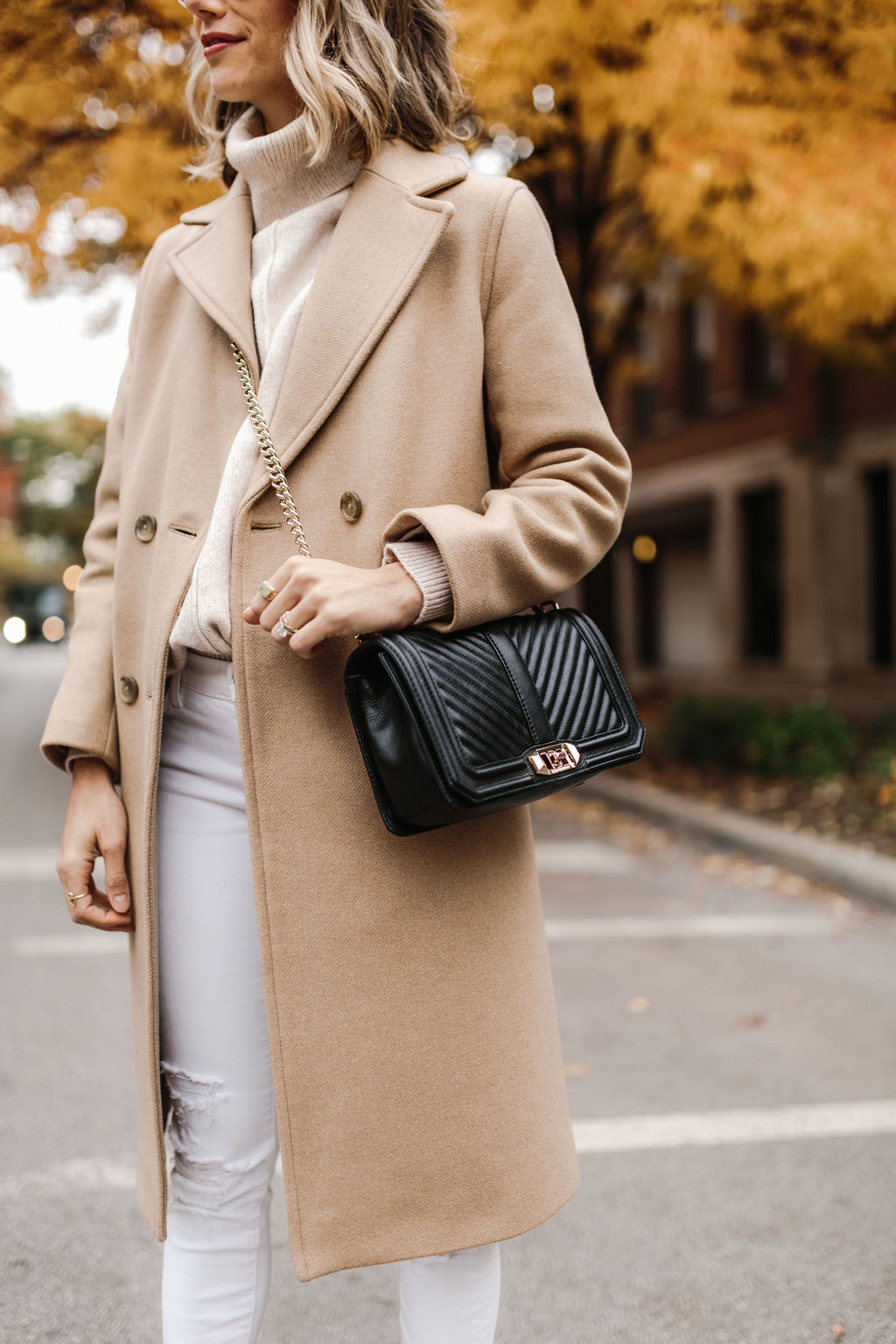 camel coat outfit winter