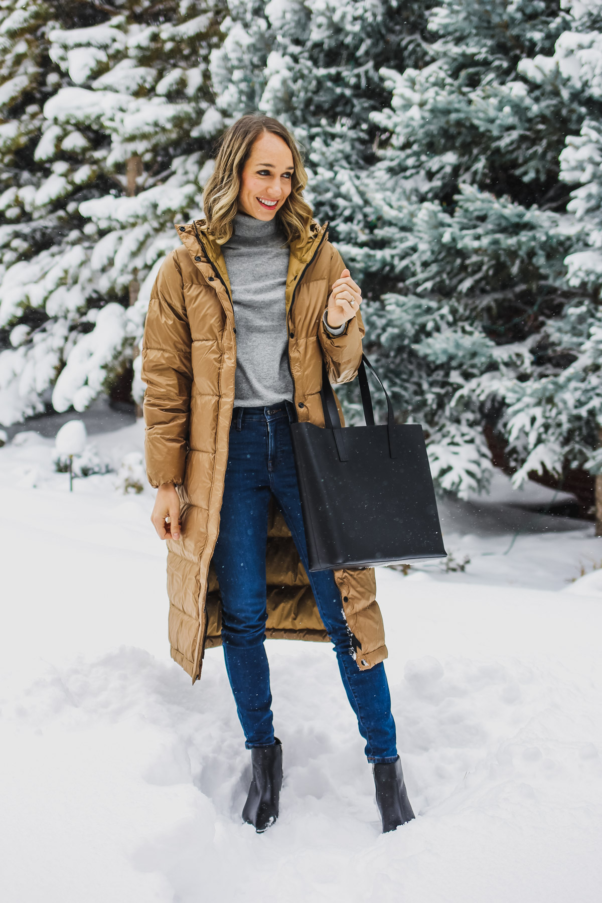 puffer jacket outfit winter
