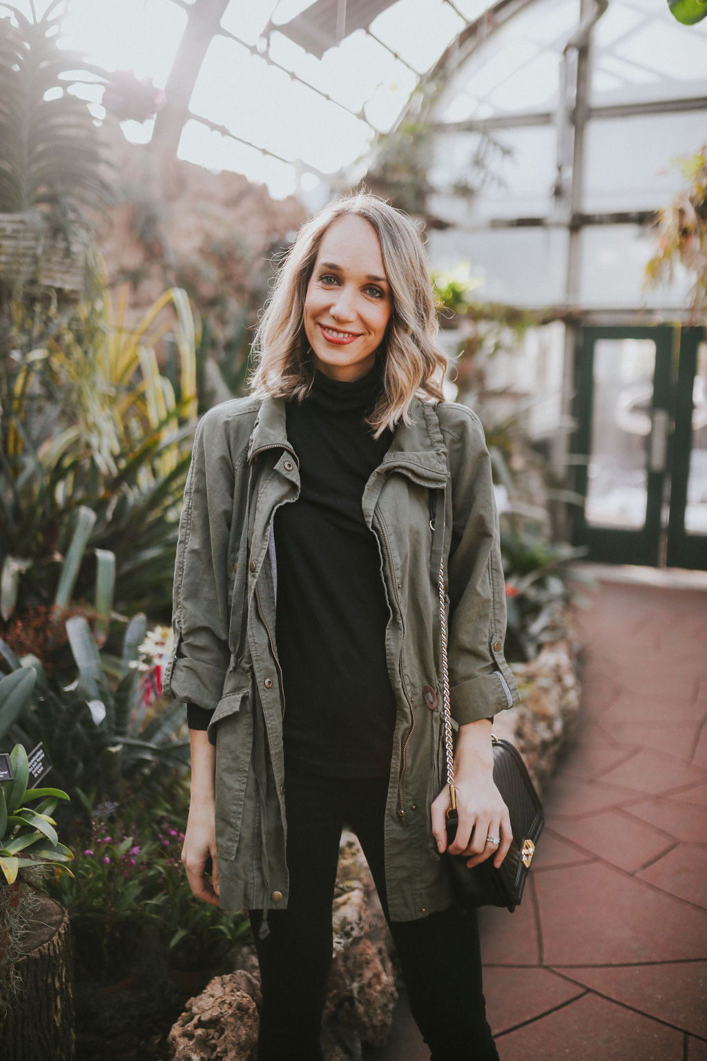 olive green jacket outfit