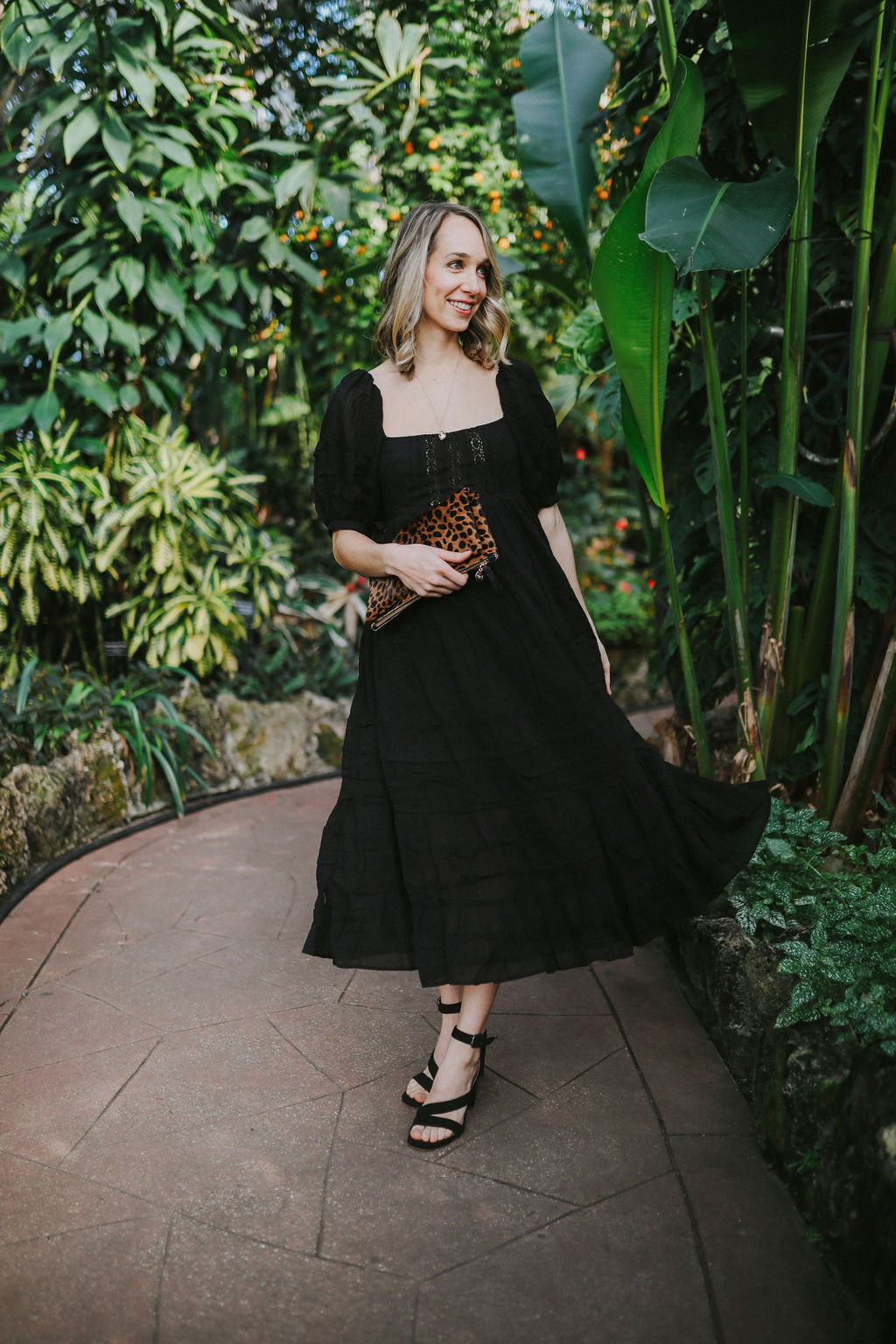 puff sleeve dress casual