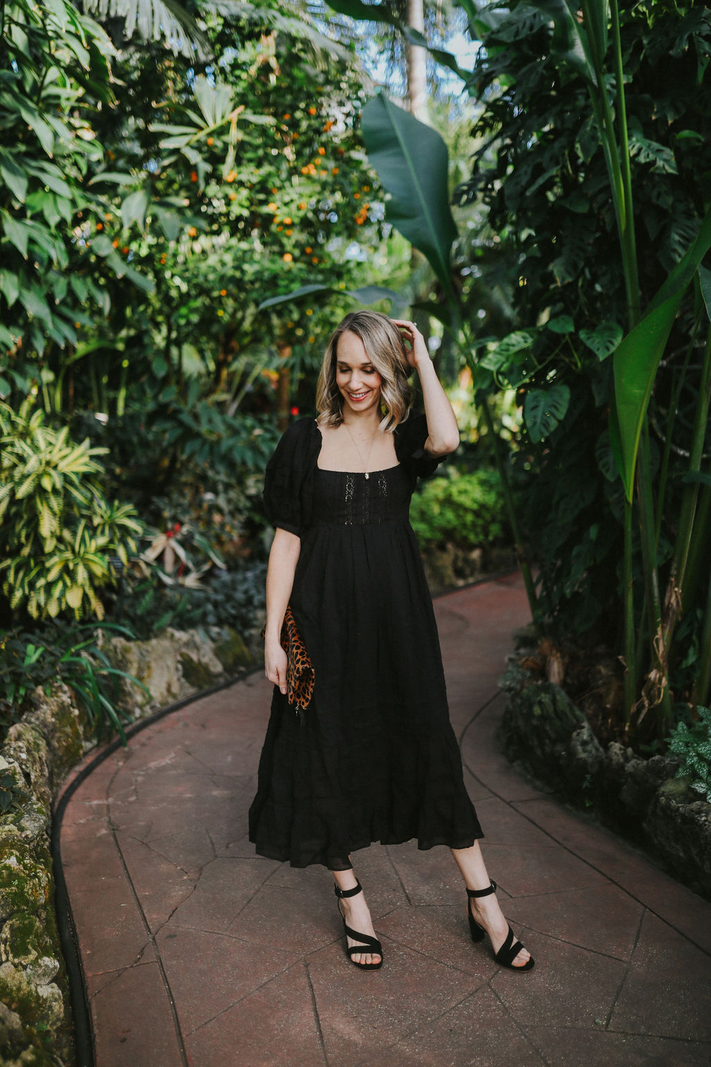 black boho dress long