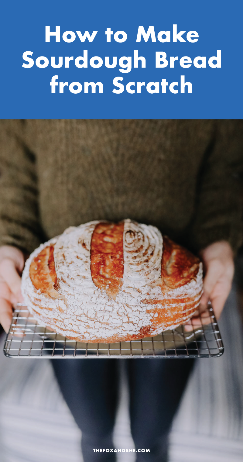 The BEST sourdough bread recipe that's easy, requires no yeast and uses a starter in its place. This artisan sourdough bread is the best bread you'll ever bake. #sourdough #baking #bread #homemadebread