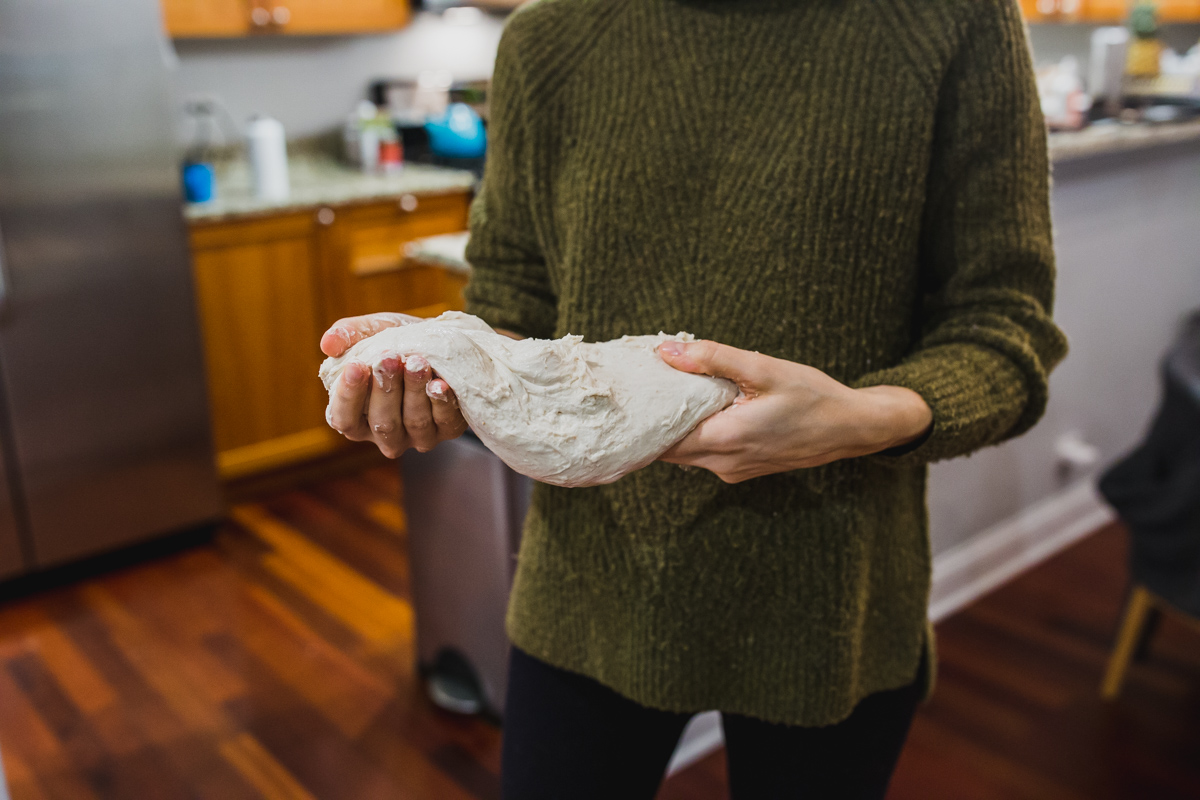 how to stretch and fold sourdough bread