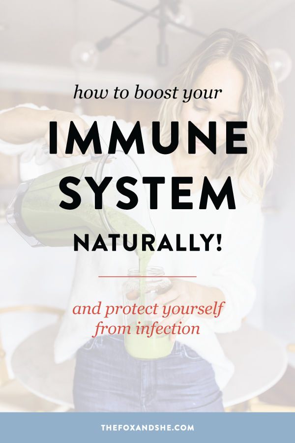 Looking for how to boost your immune system naturally? We can easily strengthen our immune system with small changes at home. These immune system boosters are easy to implement and have a lasting-impact on your health. Click through for more immune support and healthy living tips! #healthyliving #holisticwellness #naturalliving