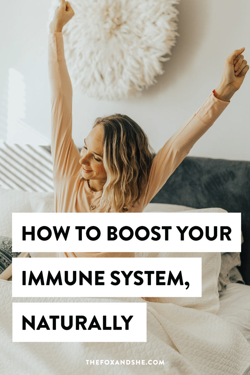 Looking for how to boost your immune system naturally? We can easily strengthen our immune system with small changes at home. These immune system boosters are easy to implement and have a lasting-impact on your health. Click through for more immune support and healthy living tips! #healthyliving #holisticwellness #naturalliving