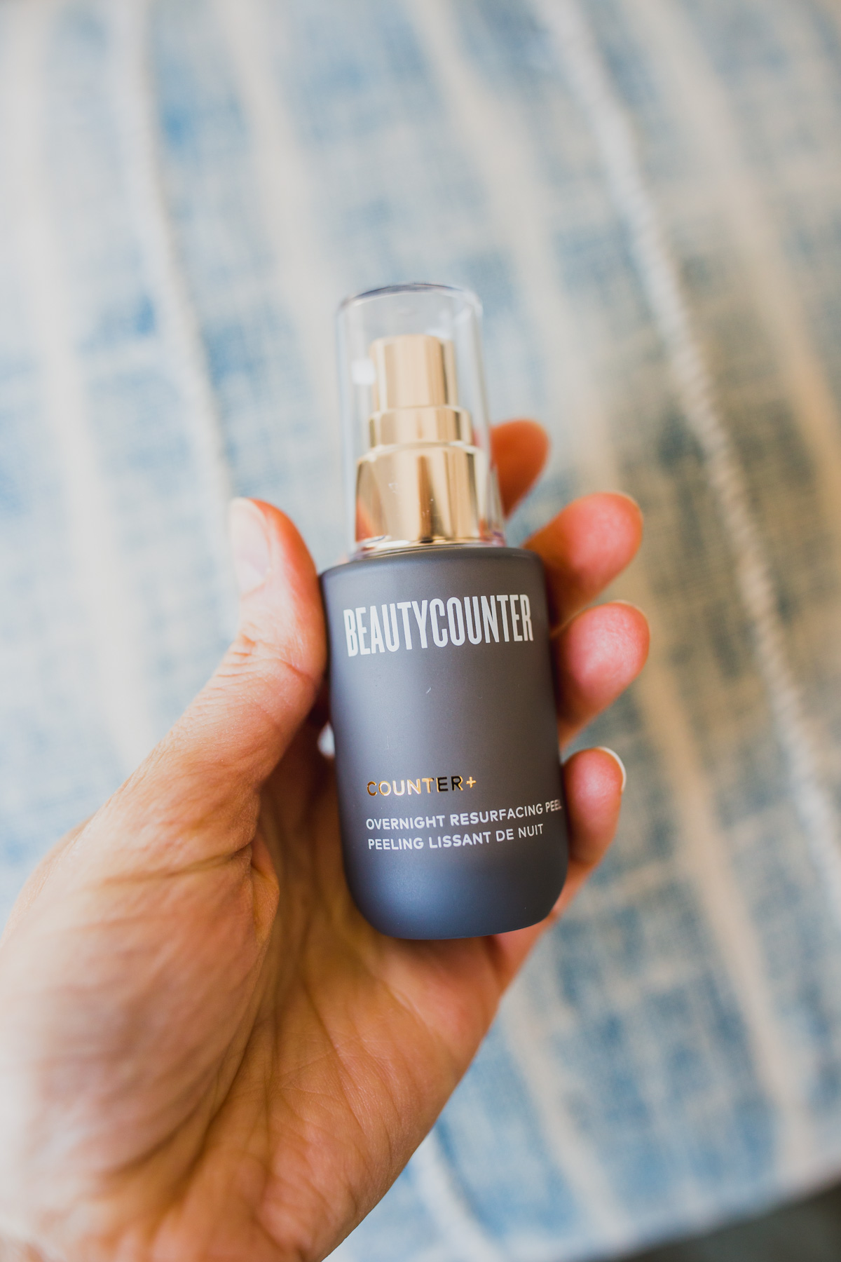 If you're wondering how to get rid of dark spots on face and how to get rid of hyperpigmentation, let me introduce you to one of my favorite safe skincare products—the Beautycounter Overnight Peel. This gentle peel can help to even skin tone, remove dark spots on face, and give you clear glowing skin. It's part of my natural skin care routine and makes a huge difference in skin's clarity and radiance, click through to see exactly how to use it. #safeskincare #beautycounter