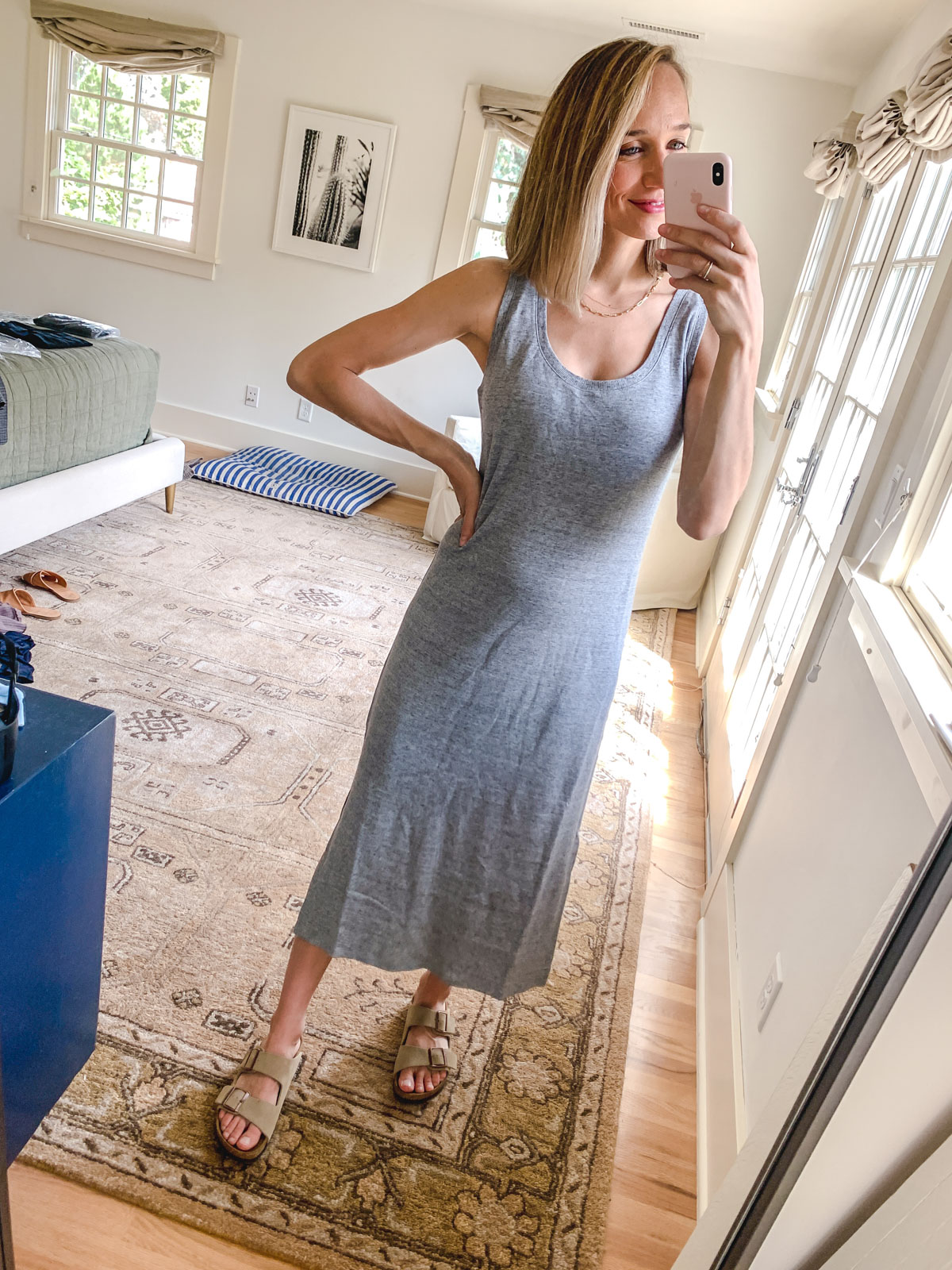 grey dress outfit