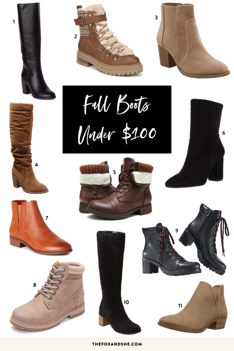 Fall Boots Under $100 - The Fox & She | Lifestyle Blog
