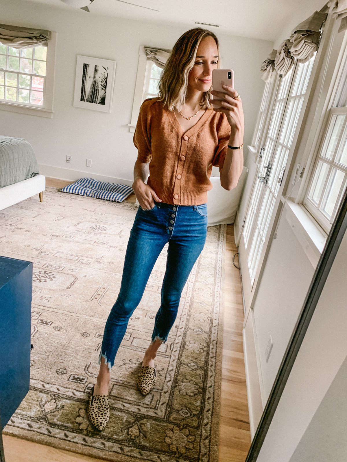 camel sweater t-shirt with buttons