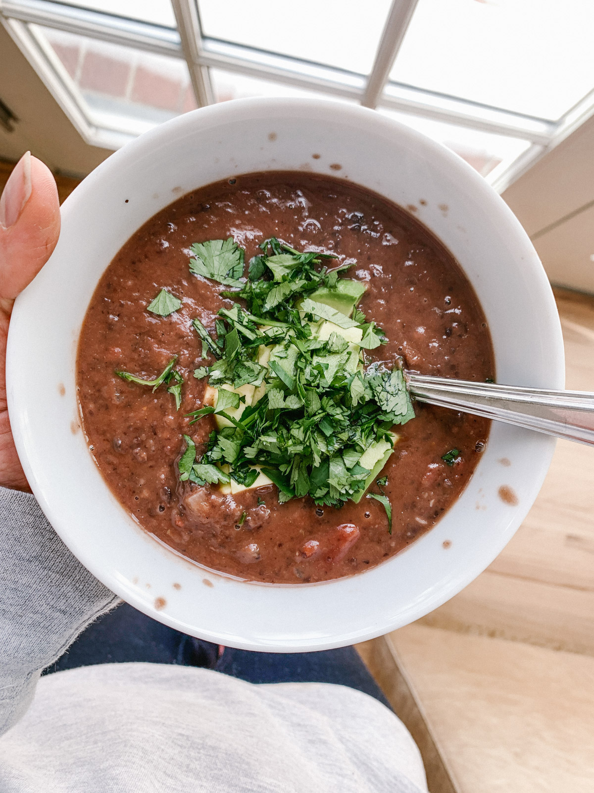 healthy black bean and tomato soup