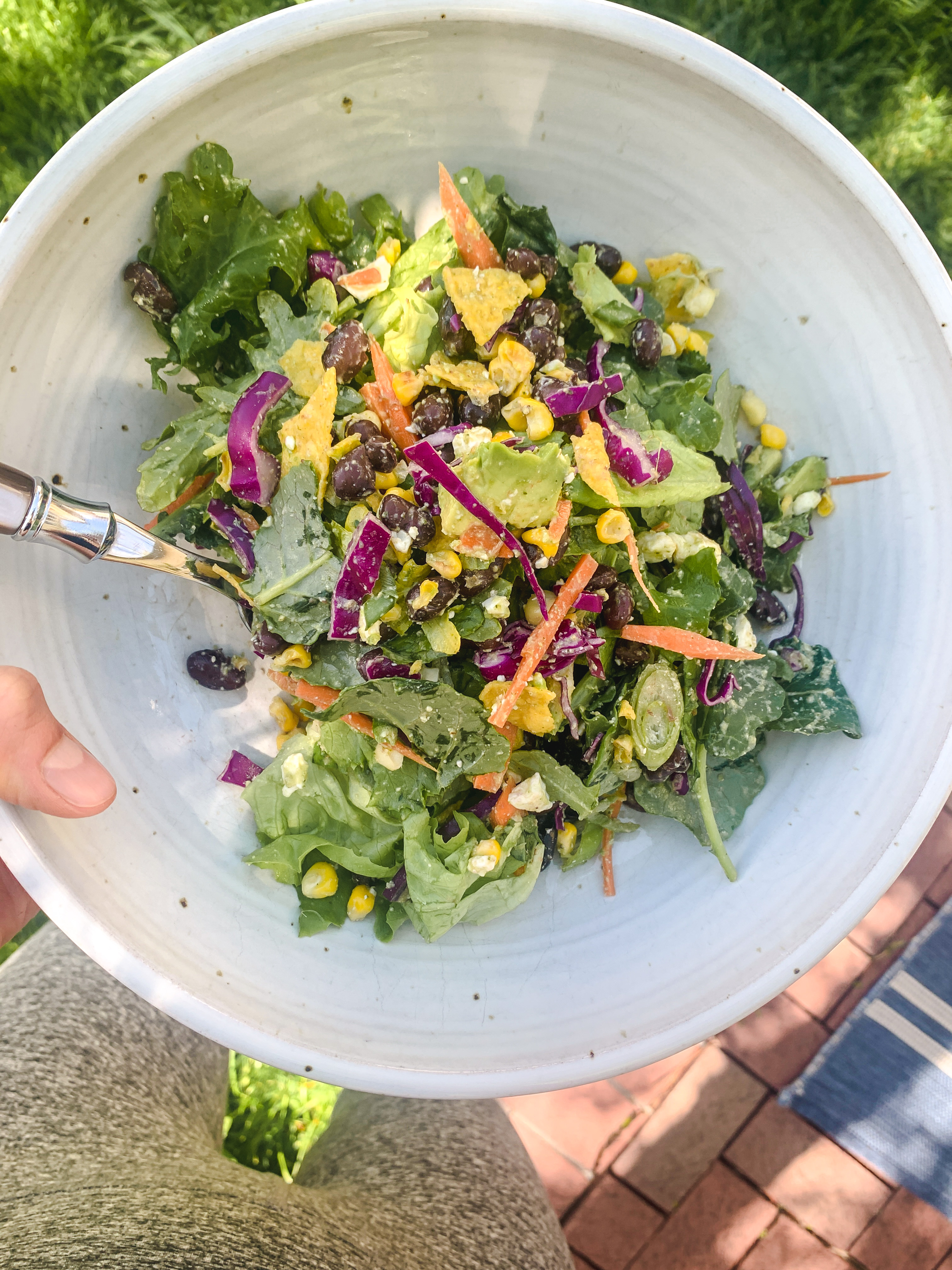 salad in a bowl to show how to develop a better relationship with food