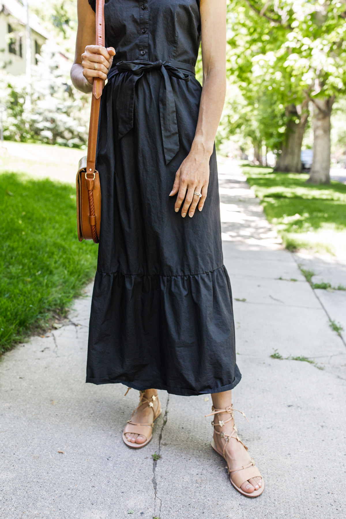 woman wearing $40 Dresses for Summer in black