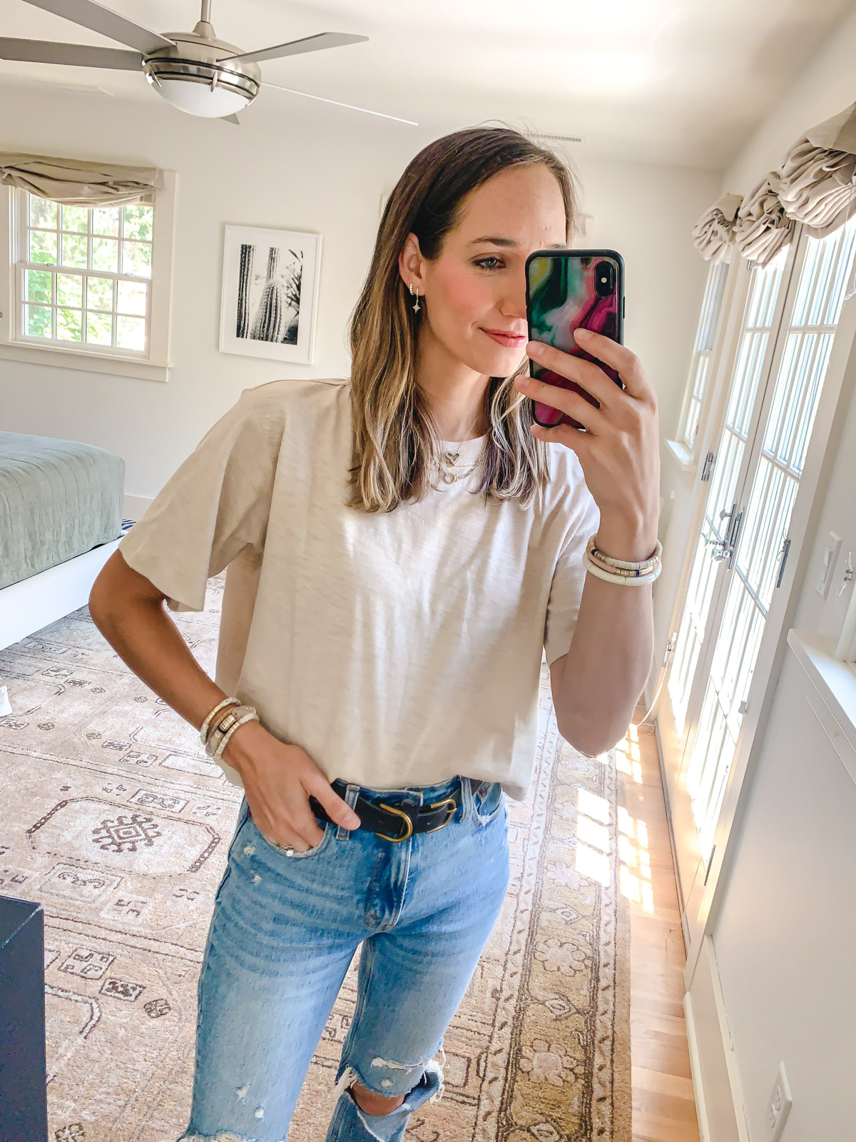 woman wearing shirt and jeans for Summer Amazon Fashion Finds