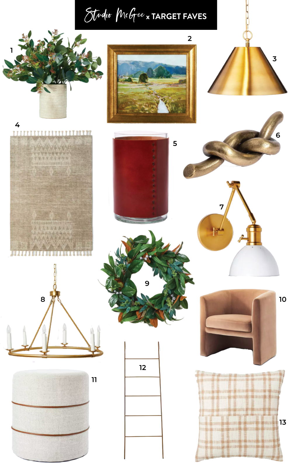 collage of Studio McGee x Target Favorites home items and decor
