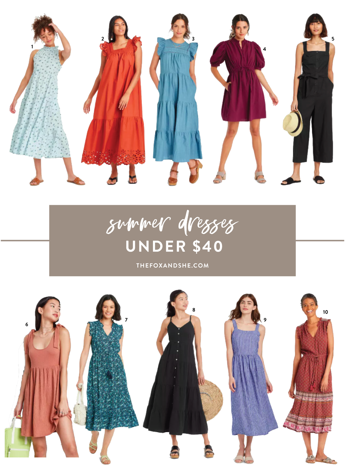 Summer dresses under $40, perfect for backyard BBQs, parties and everyday wear