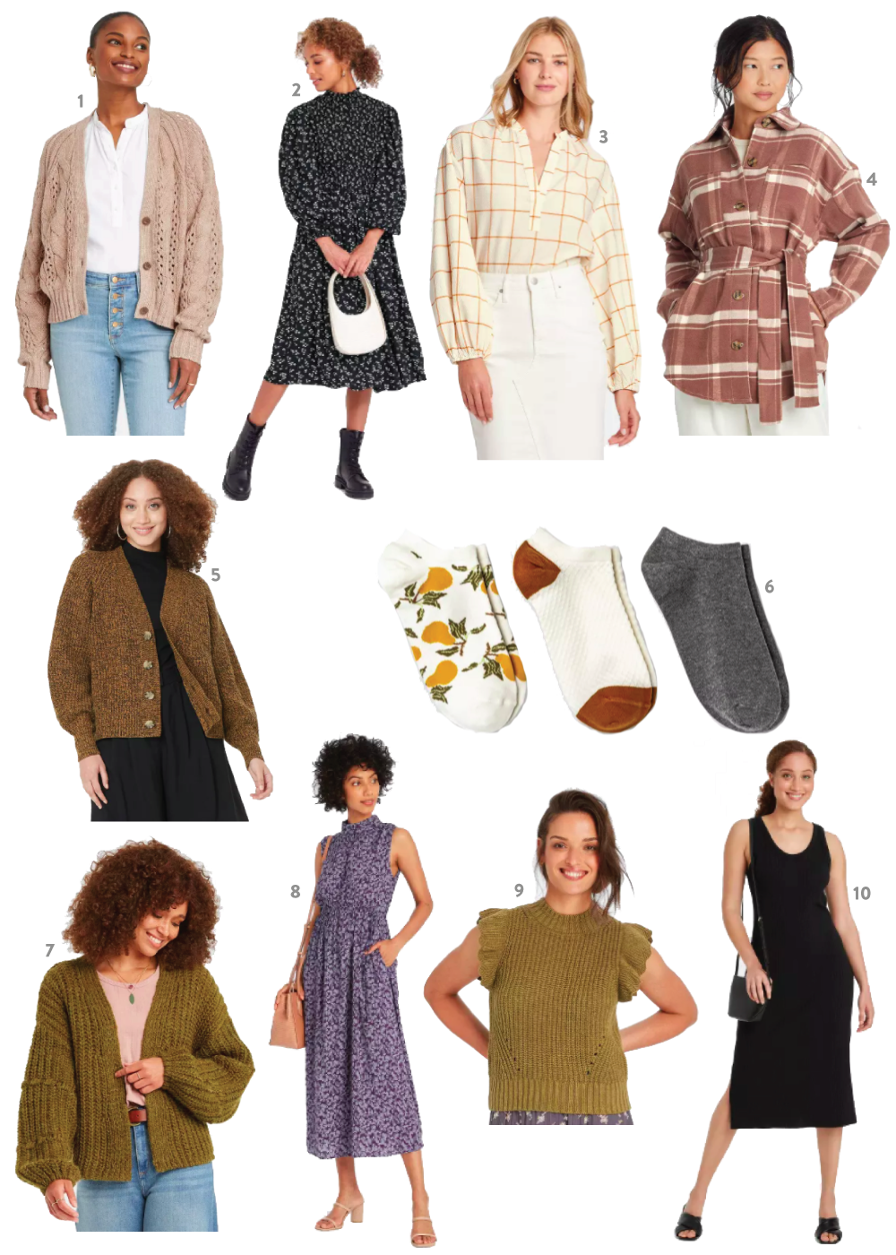 collage of Target early fall style picks