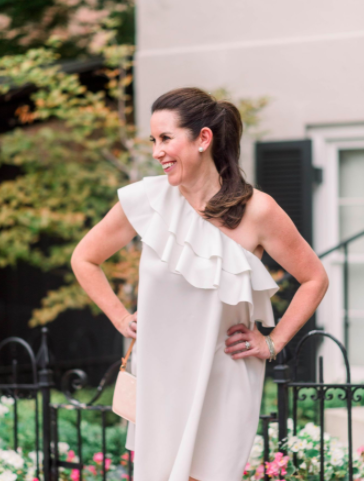 woman wearing Kara Maureen Bridal from 5 Female-Owned Small Business