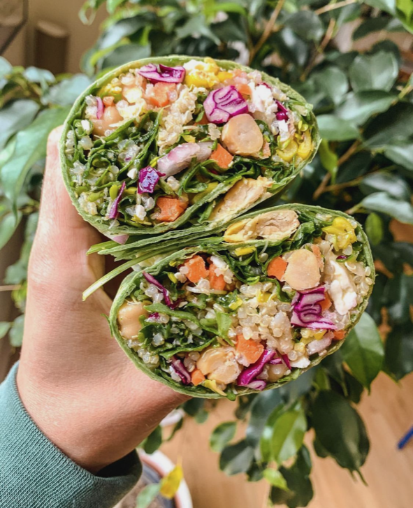 healthy salad wrap recipe | TheFoxandShe.com
