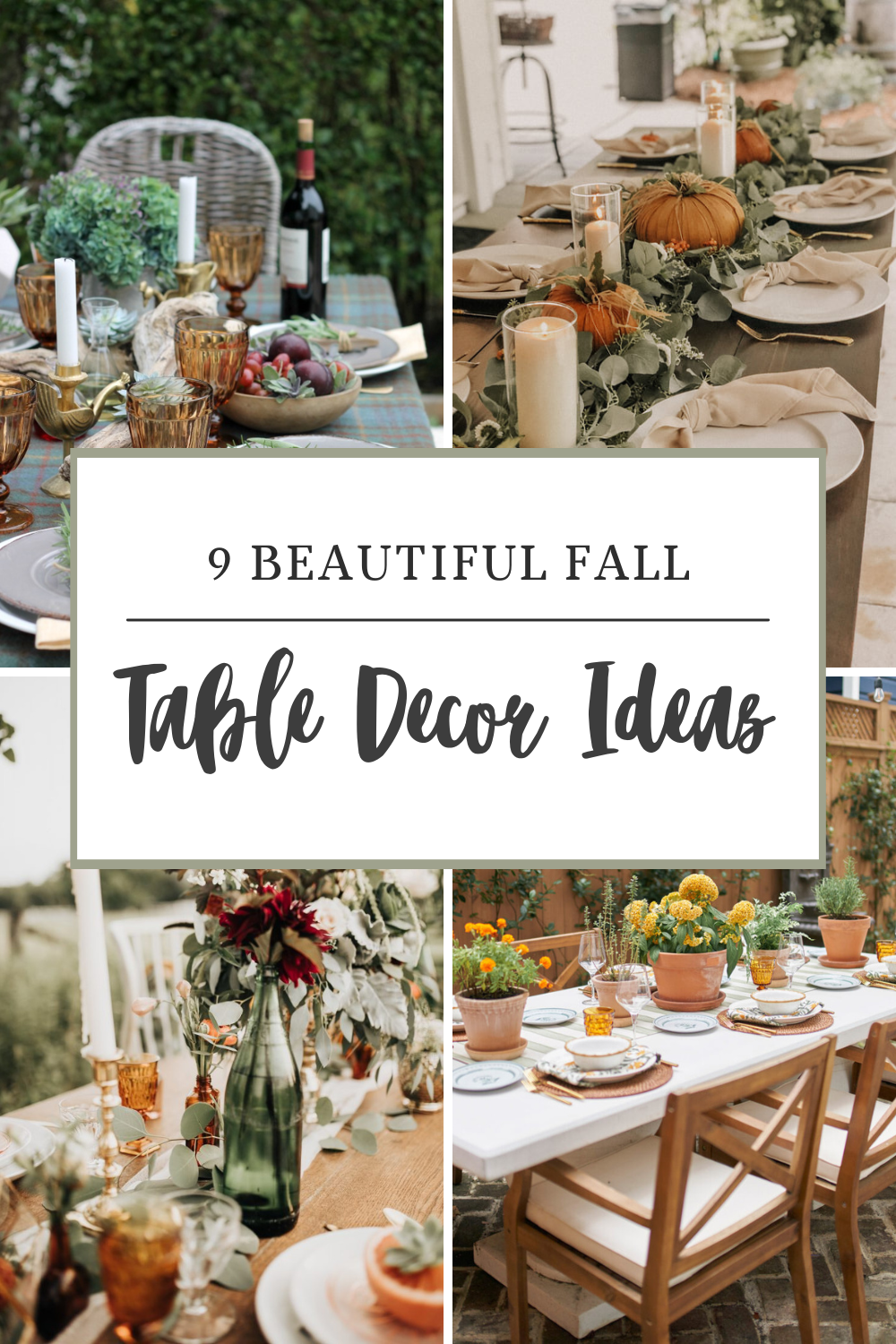 Fall Table Decor Ideas for Thanksgiving or Fall Dinner Parties | TheFoxandShe.com