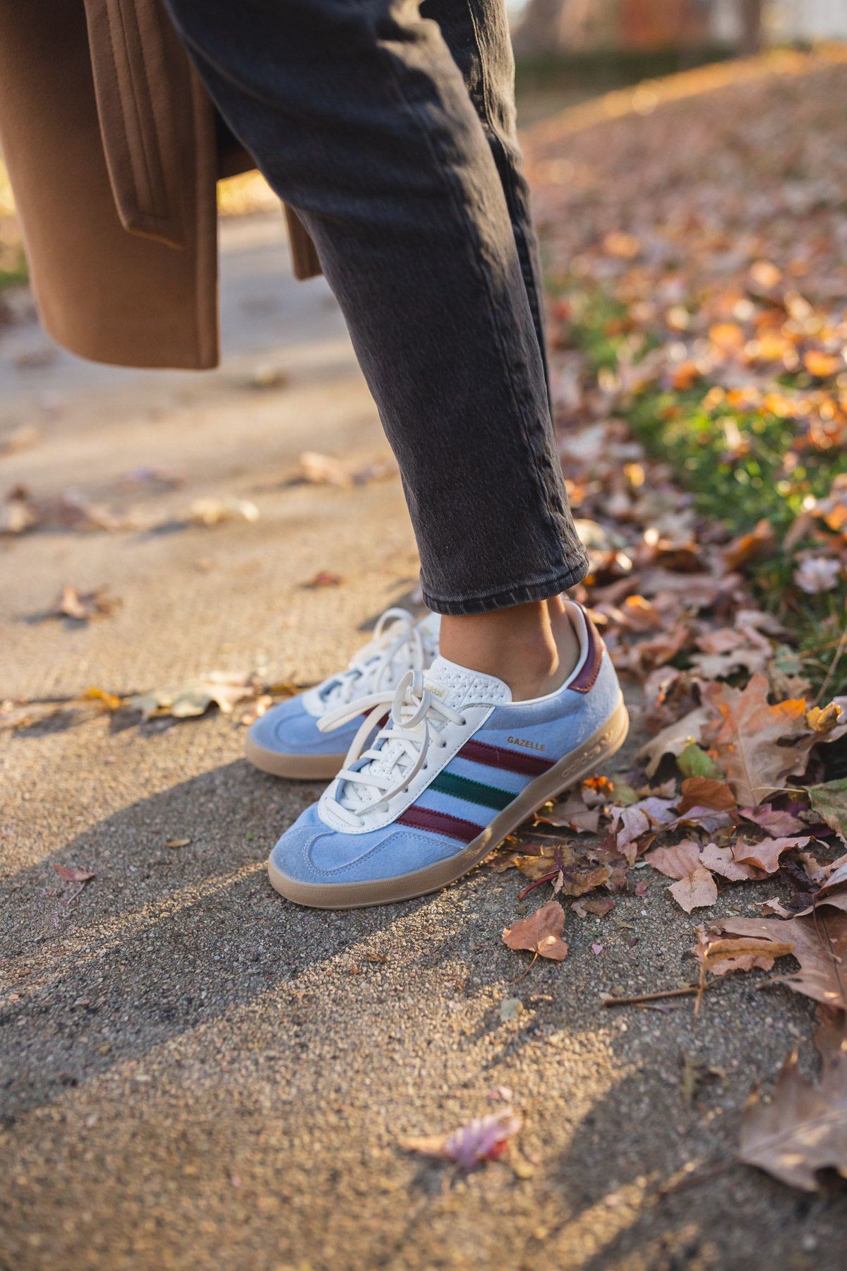 leather adidas gazelle womens