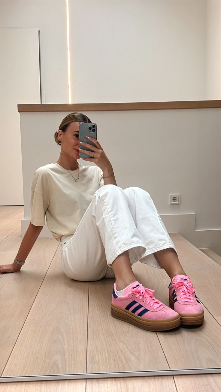 pink adidas gazelle shoes