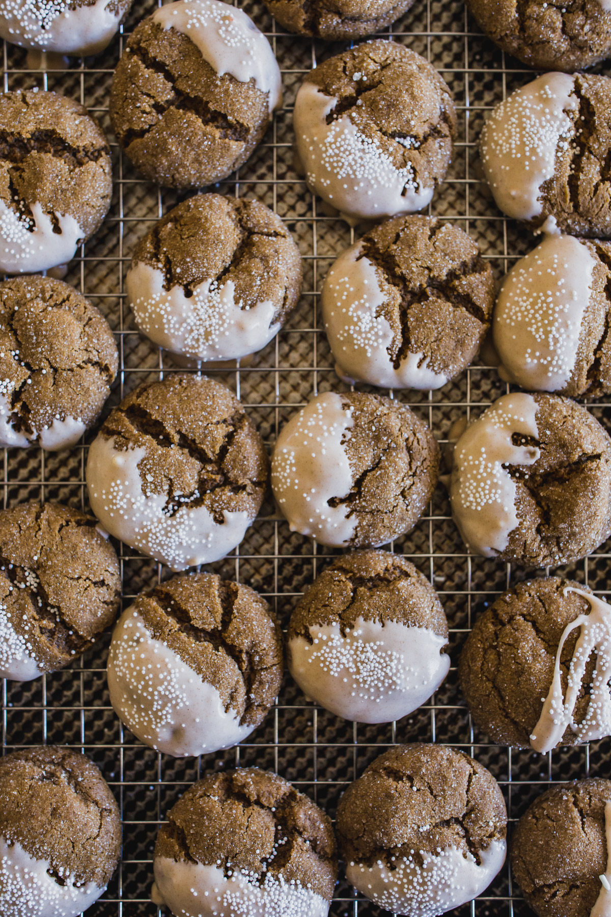perfect soft gingerbread cookies with maple syrup glaze