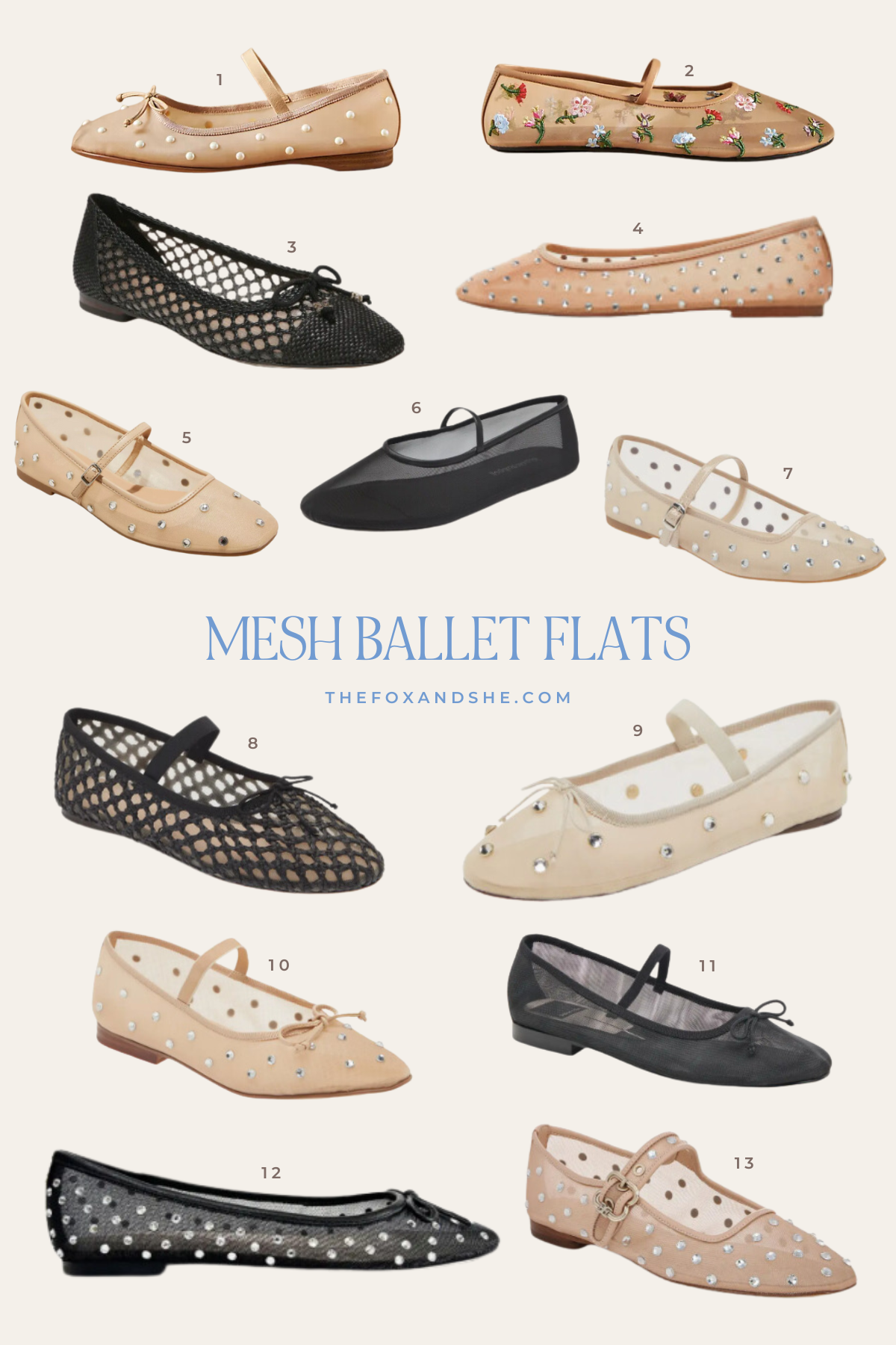 mesh ballet flats