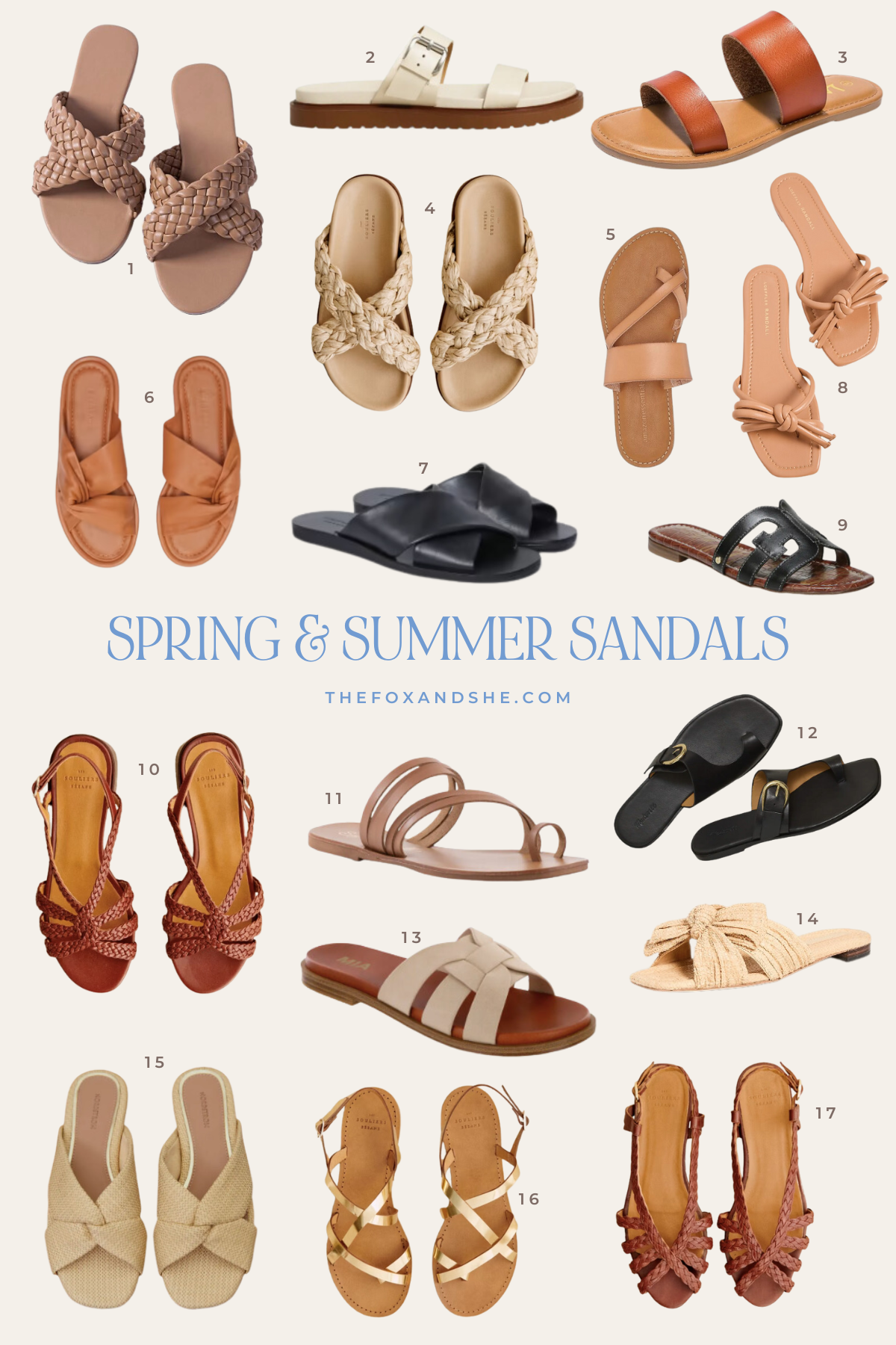 spring and summer sandals