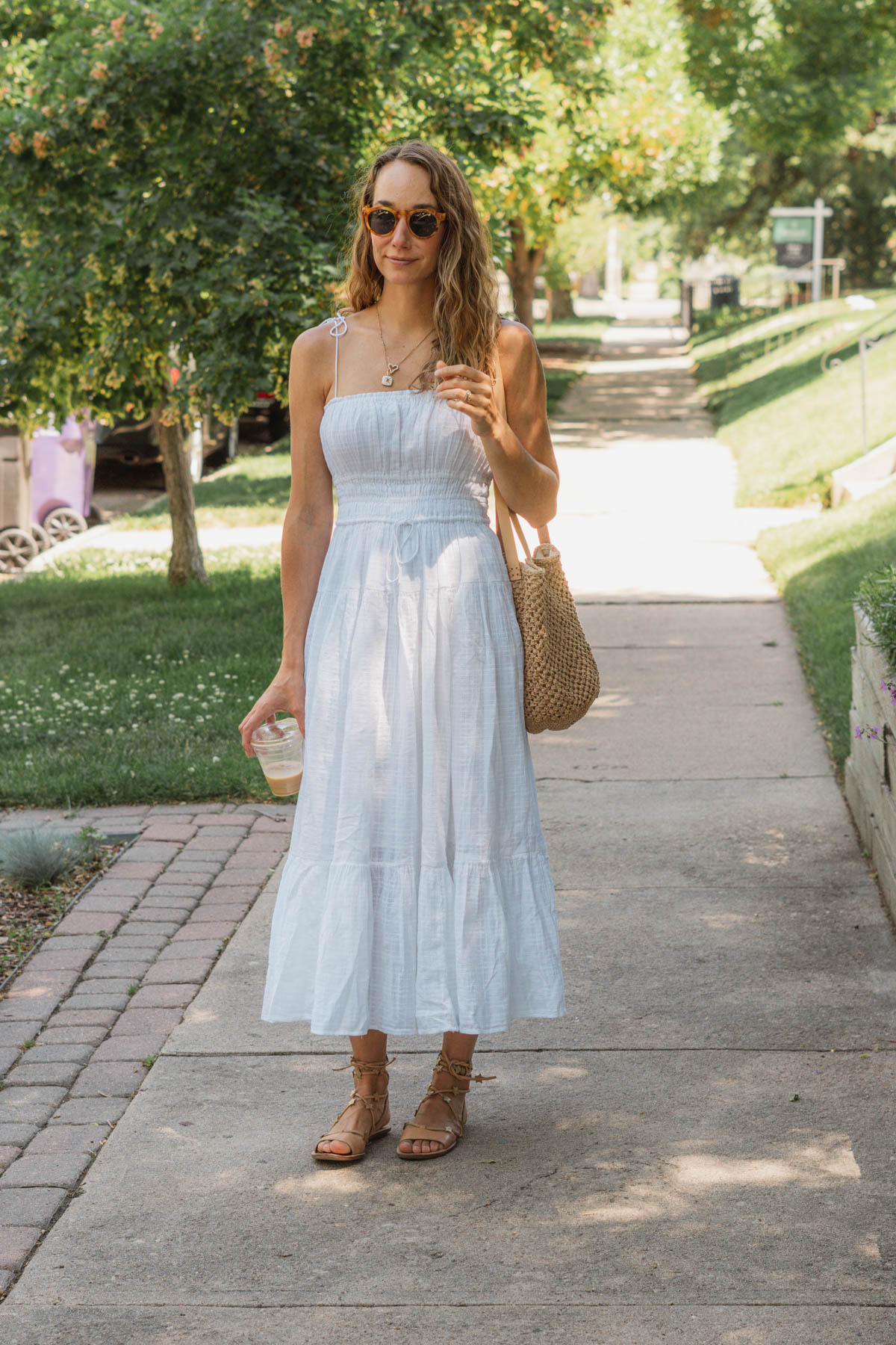 white maxi dress