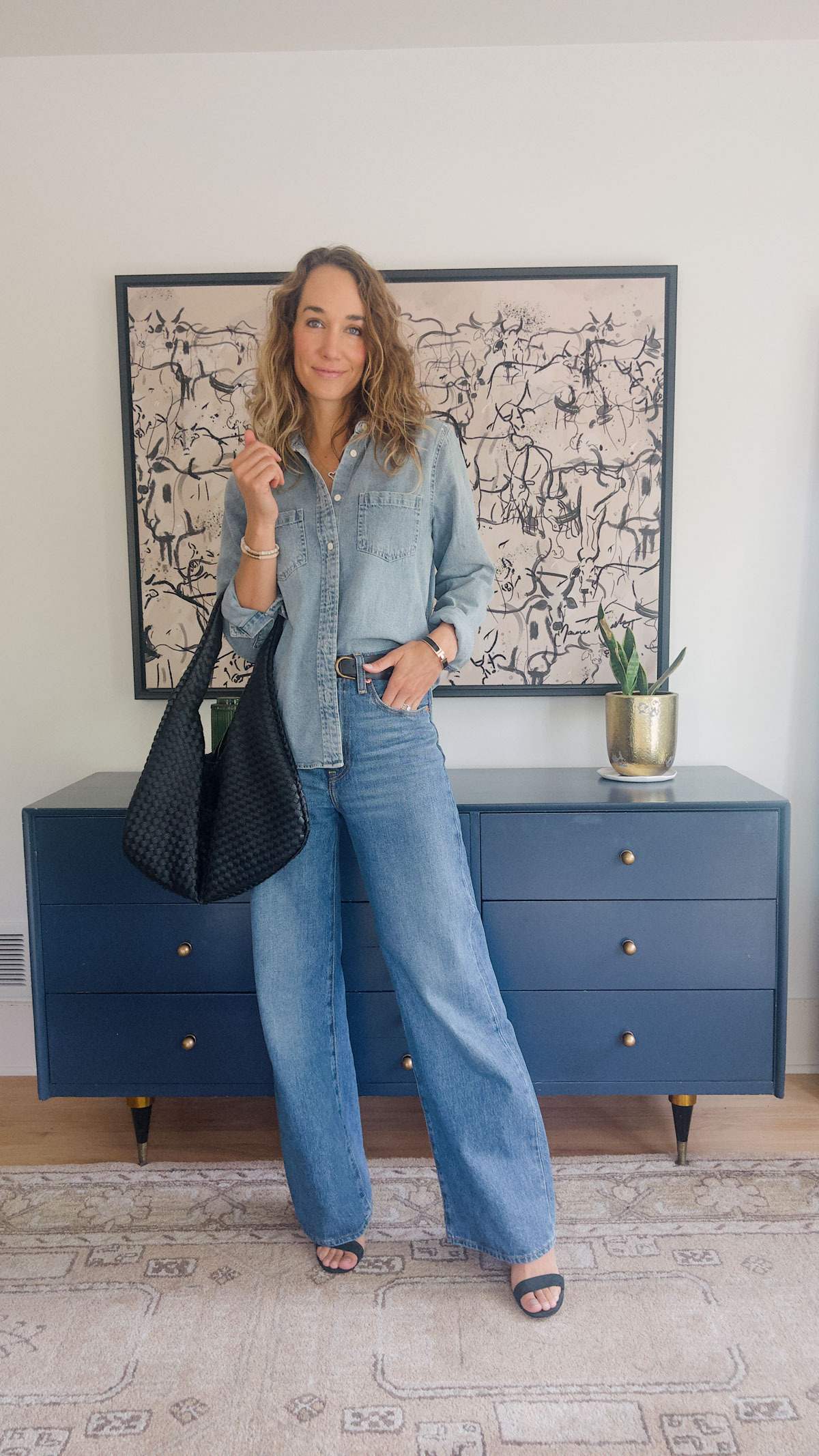 how to style wide leg jeans