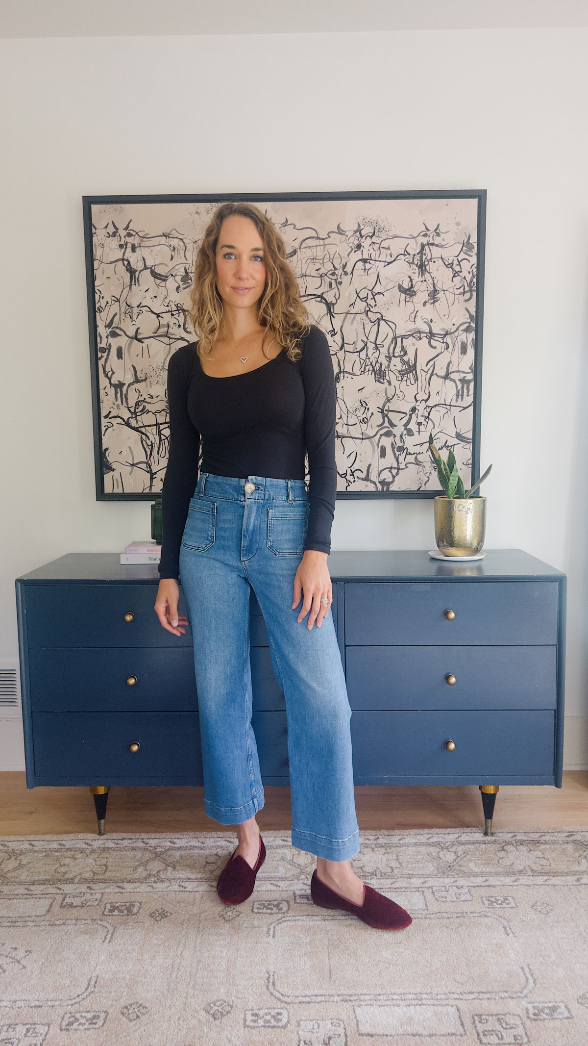 how to wear wide leg cropped jeans