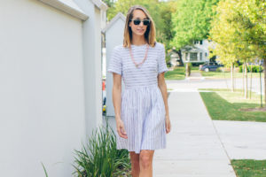 Simple Striped Skater Dress